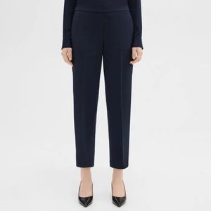 Theory Treeca Pull-On Pant in Admiral Crepe Nocturne Navy Blue Size 16